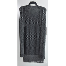 Langarm Opean Patterned Strickjacke für Frauen